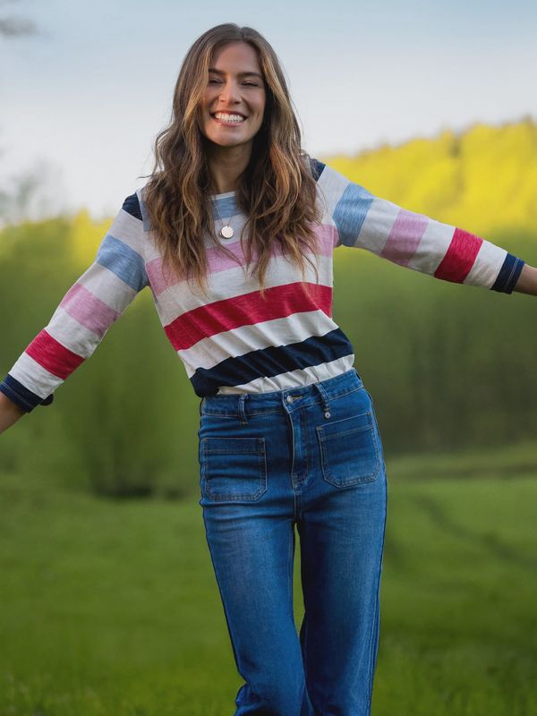 Coast 3/4 Sleeve T-Shirt Multi