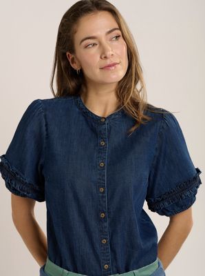 Berna Denim Blouse Blue