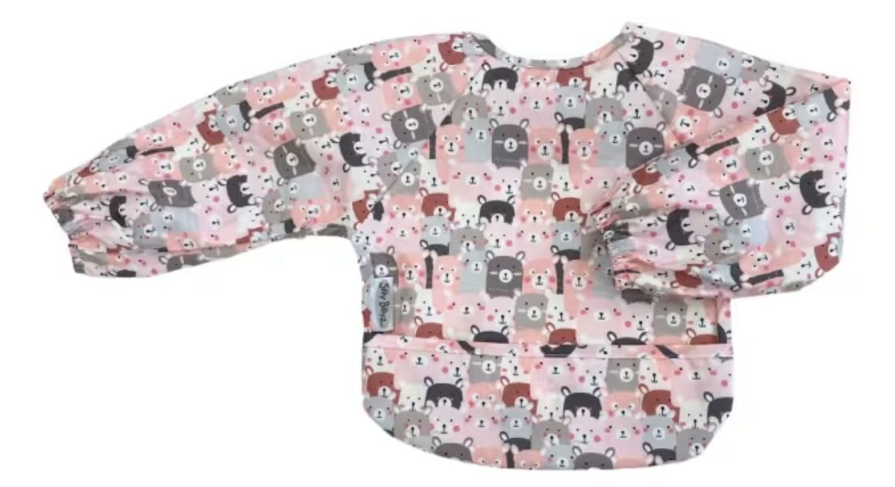 Wipe Clean Nylon Small Long Sleeve Bib Peekaboo 124235