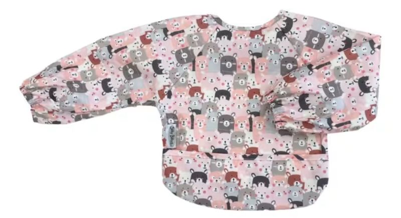 Wipe Clean Nylon Small Long Sleeve Bib Peekaboo 124235