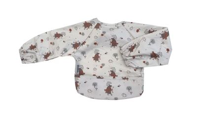 Wipe Clean Nylon Small Long Sleeve Bib Mr Hedgehog 124244