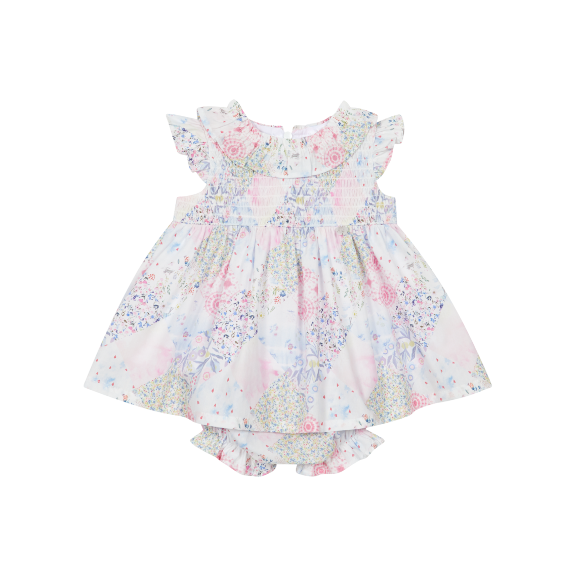 Baby Girl's Patchwork Floral Dress &amp; Bloomers DBV26318