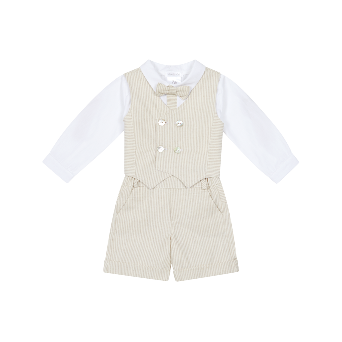 Boy's Beige Stripe 3 Piece Set DBV26622