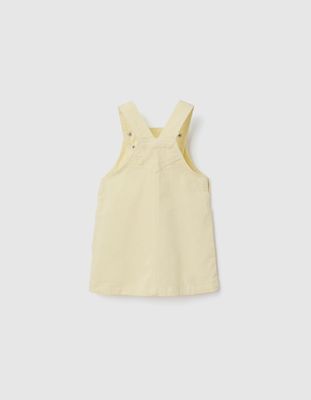 Baby Girl's Light Yellow Pinafore Dress