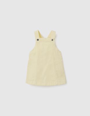 Baby Girl's Light Yellow Pinafore Dress