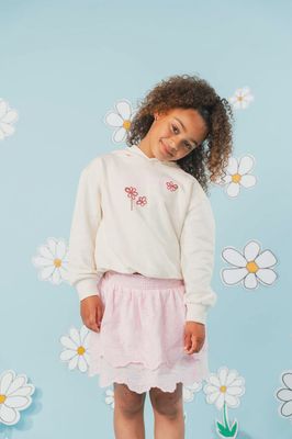 Dzifa Pink Broderie Anglaise Skirt