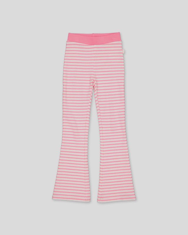 Dolores Pink Spots Flared Trousers