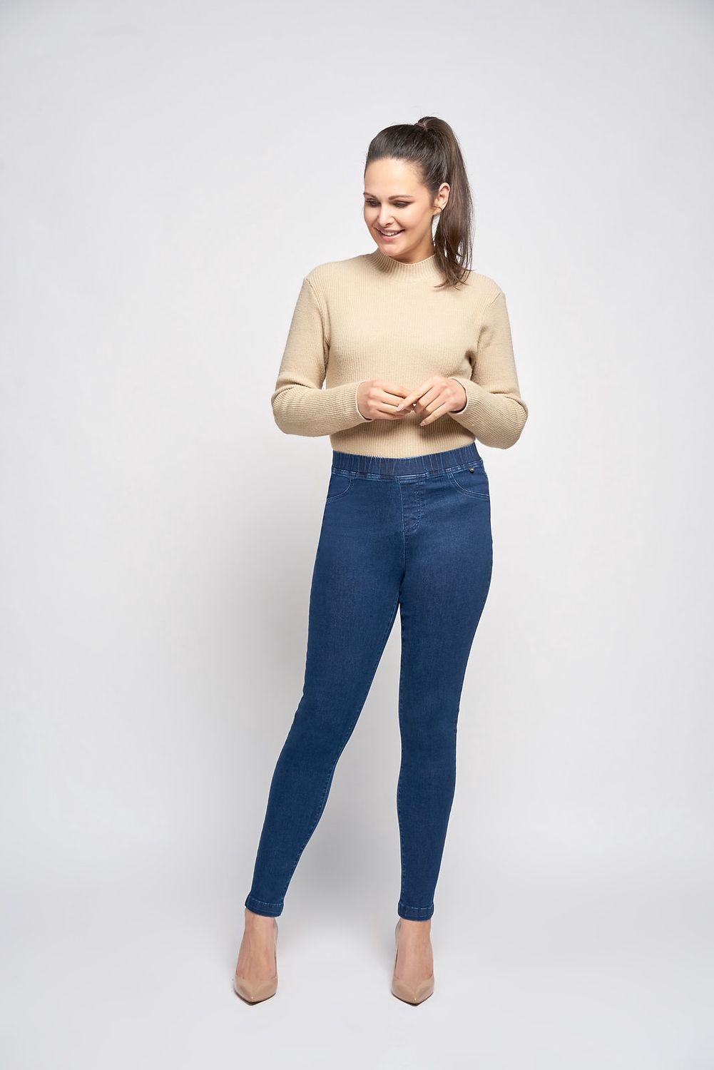 Super Stretch Jeggings 395T - Medium Indigo