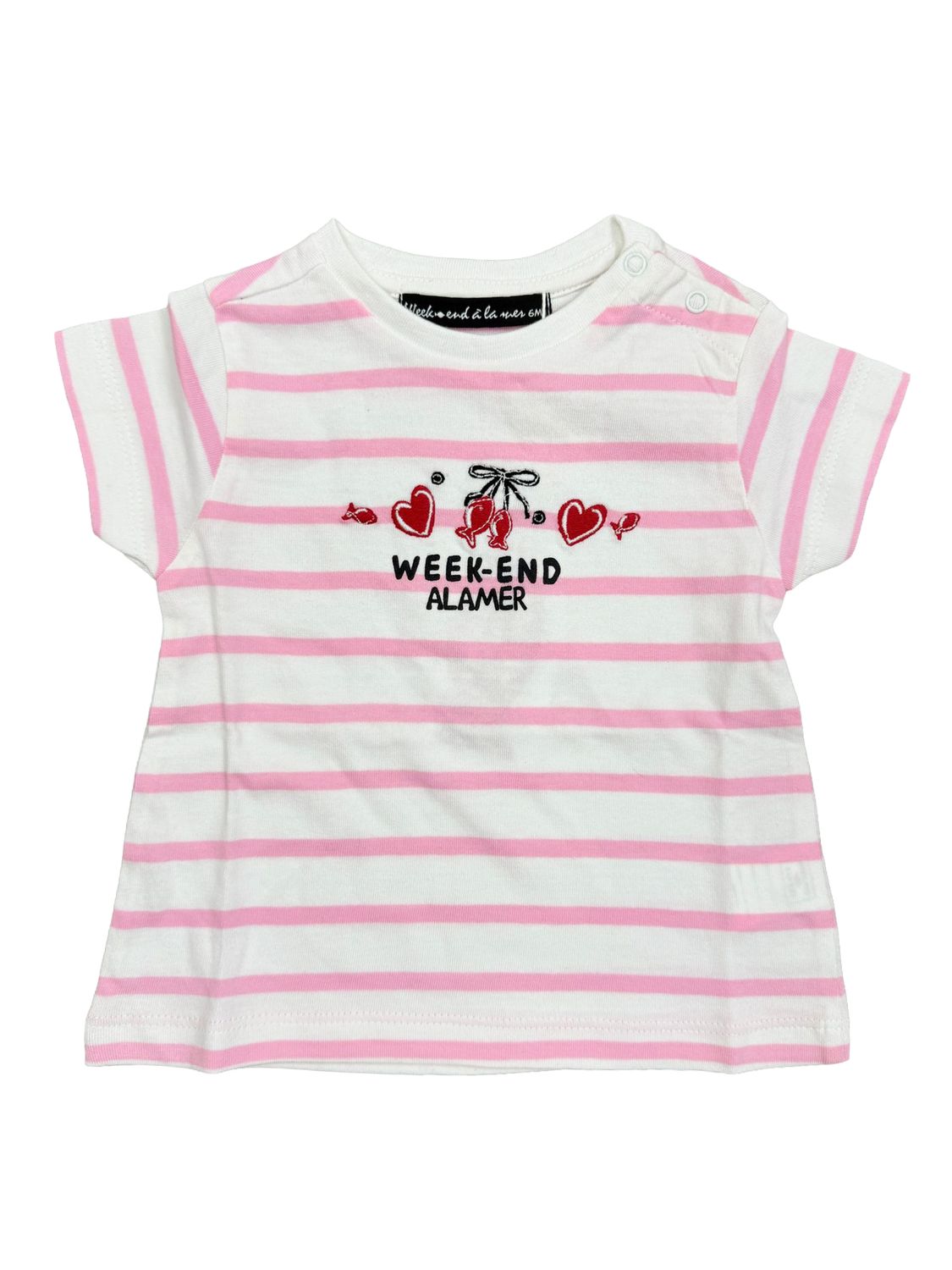 Envacances Tee MC - White/Cherry