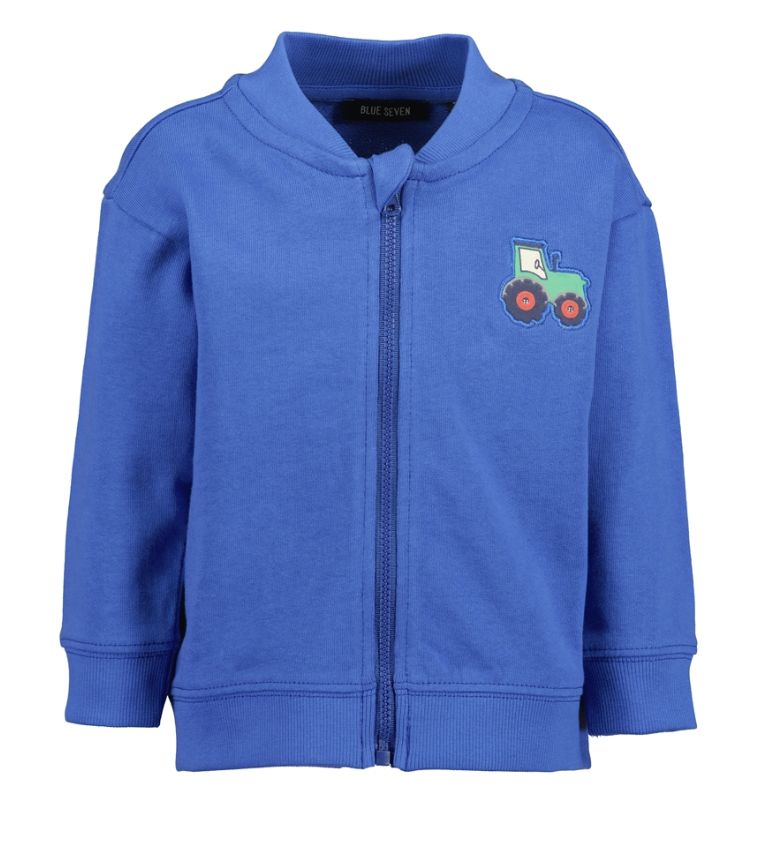 Baby Boy's Blue Tractor Applique Zipped Sweat Jacket 936085-5330
