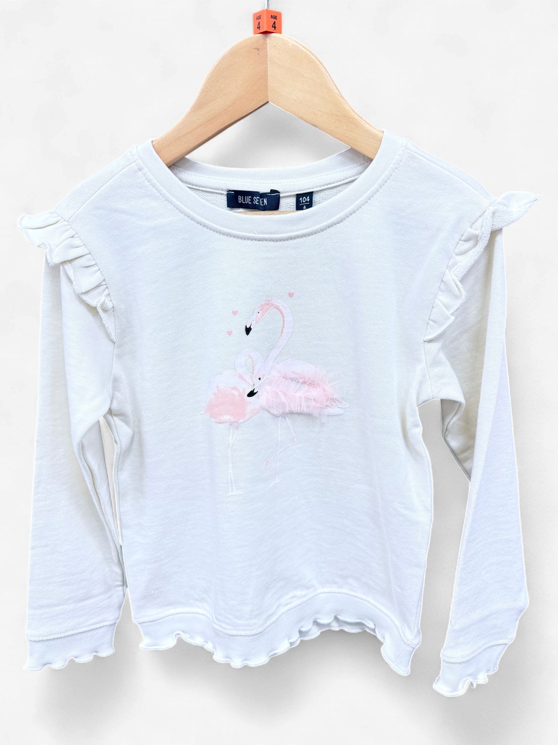 Girl's Eggshell Flamingo Sweatshirt 717633-0170