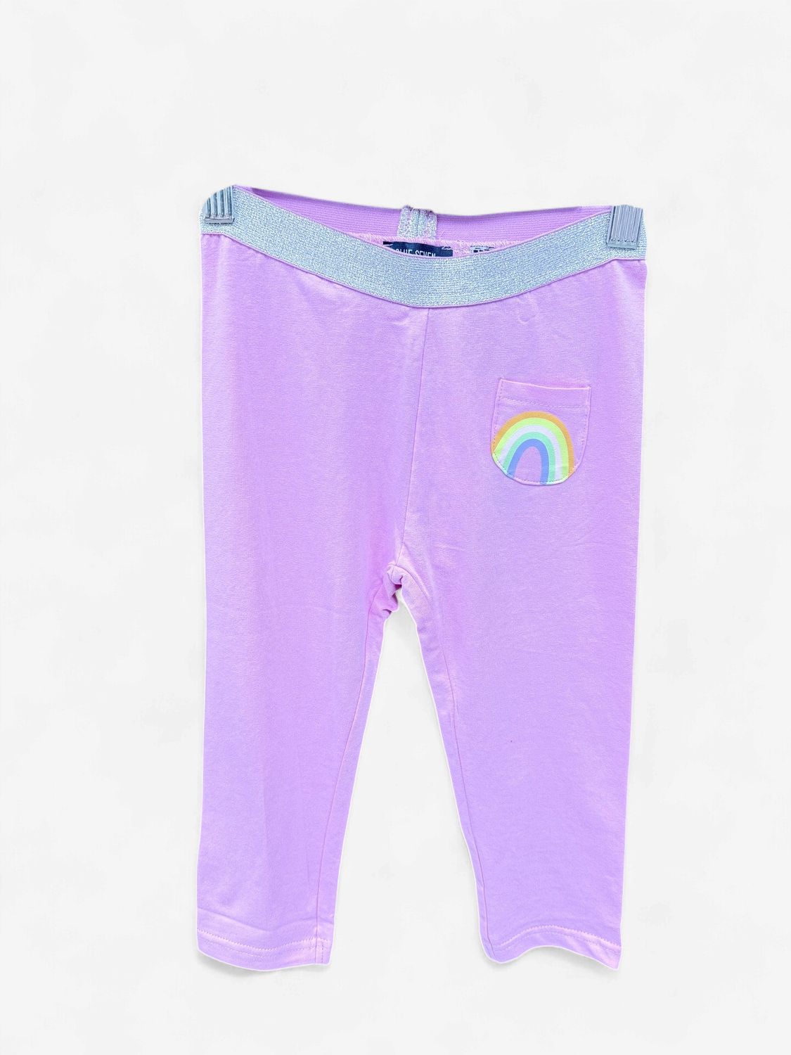 Girl's Pink Rainbow Pocket Capri Leggings 724740-4131, Size: 3Y