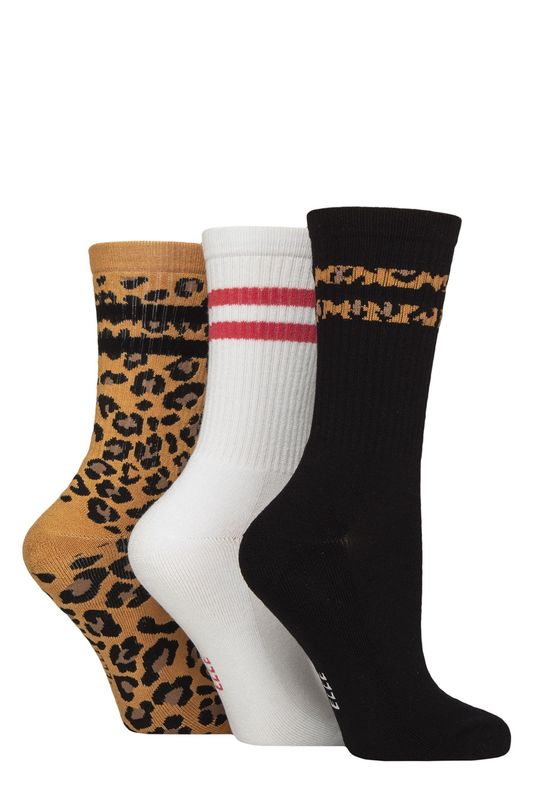 Ladies 3 Pack Bamboo Half Cushion Sports Socks TB04
