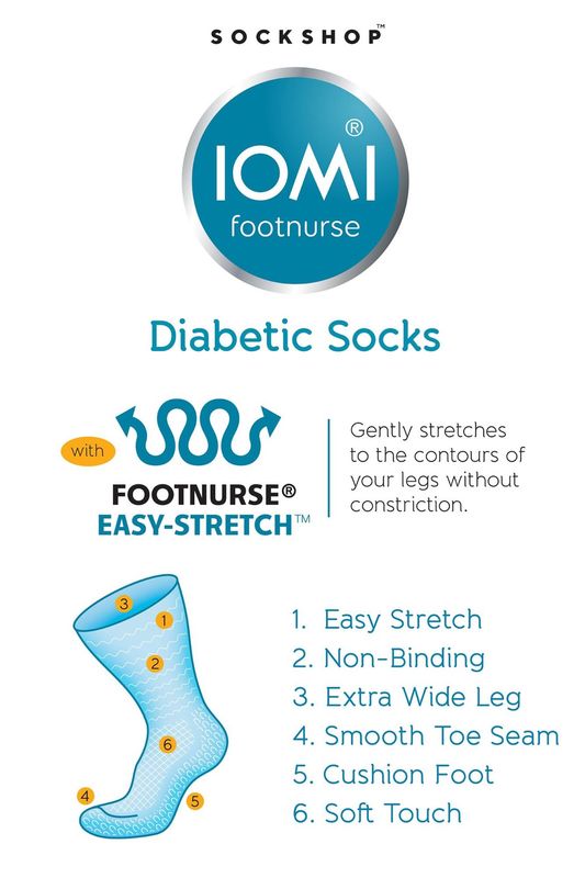 Ladies Cushioned Foot Diabetic Socks 3 Pack IOLDS