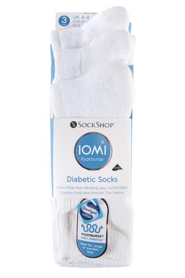 Ladies Cushioned Foot Diabetic Socks 3 Pack IOLDS