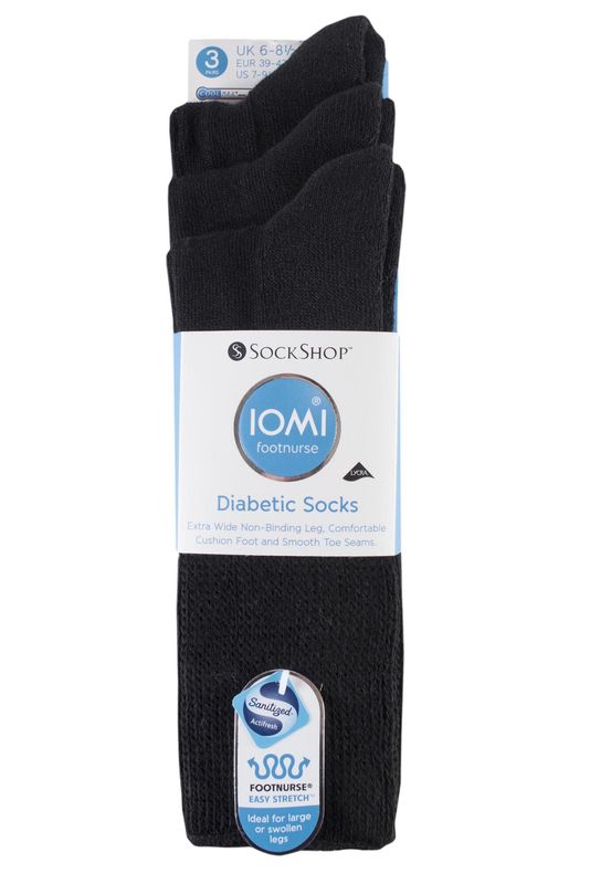 Mens Cushion Foot Diabetic Socks 3 Pack IOMDS