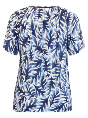 Deep Cobalt Patterned Top 220360