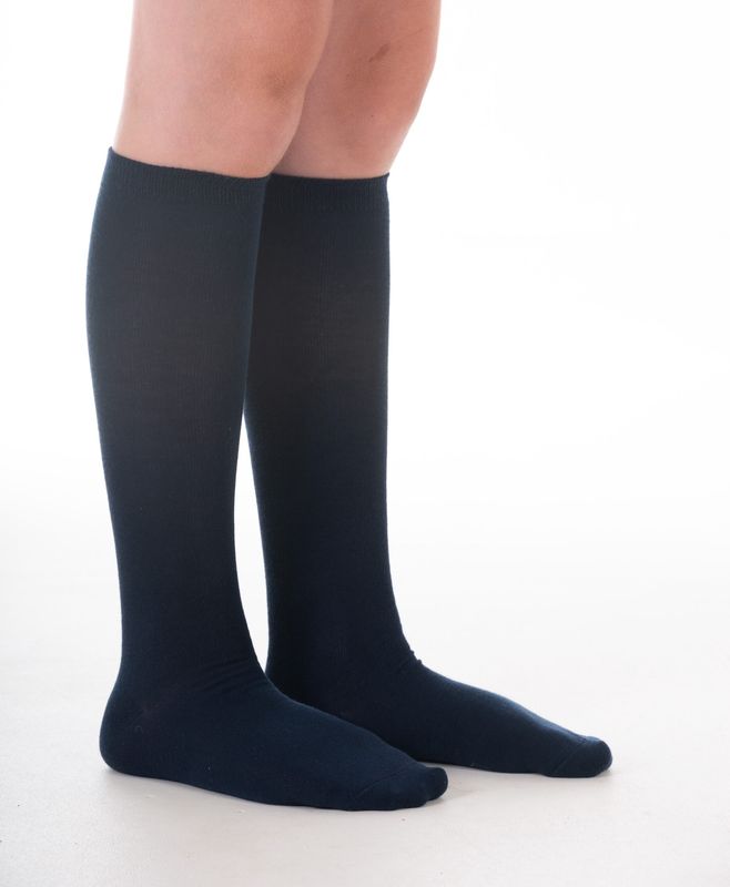 Graduate Junior 2 Pack Knee High Socks - Navy