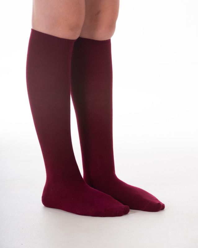 Graduate Junior 2 Pack Knee High Socks - Wine