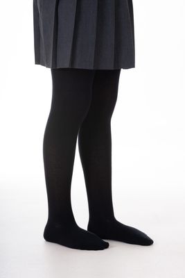 Sunset Junior 2 Pack Cotton Soft Tights | Black