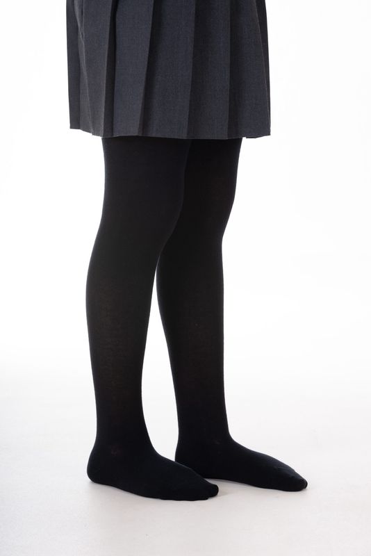 Junior Sunset 2 Pack Cotton Soft Tights | Black