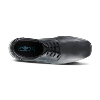 Thomas Black Leather Lace Up Shoe - Junior