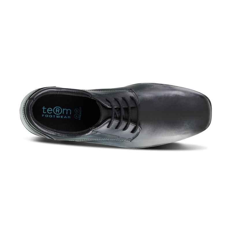 Thomas Black Leather Lace Up Shoe - Junior