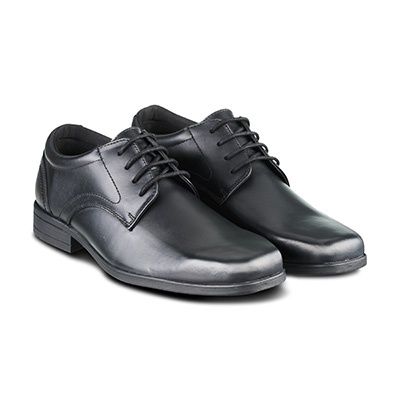 Thomas Black Leather Lace Up Shoe - Junior, Size: 3