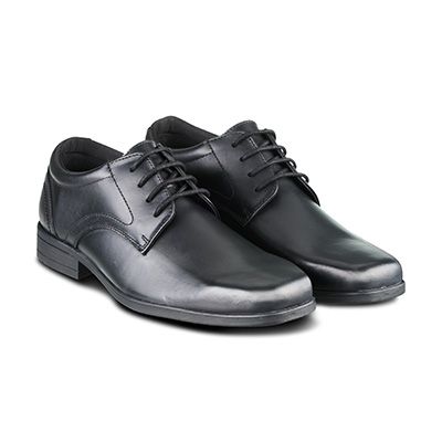 Thomas Black Leather Lace Up Shoe - Junior, Size: 3
