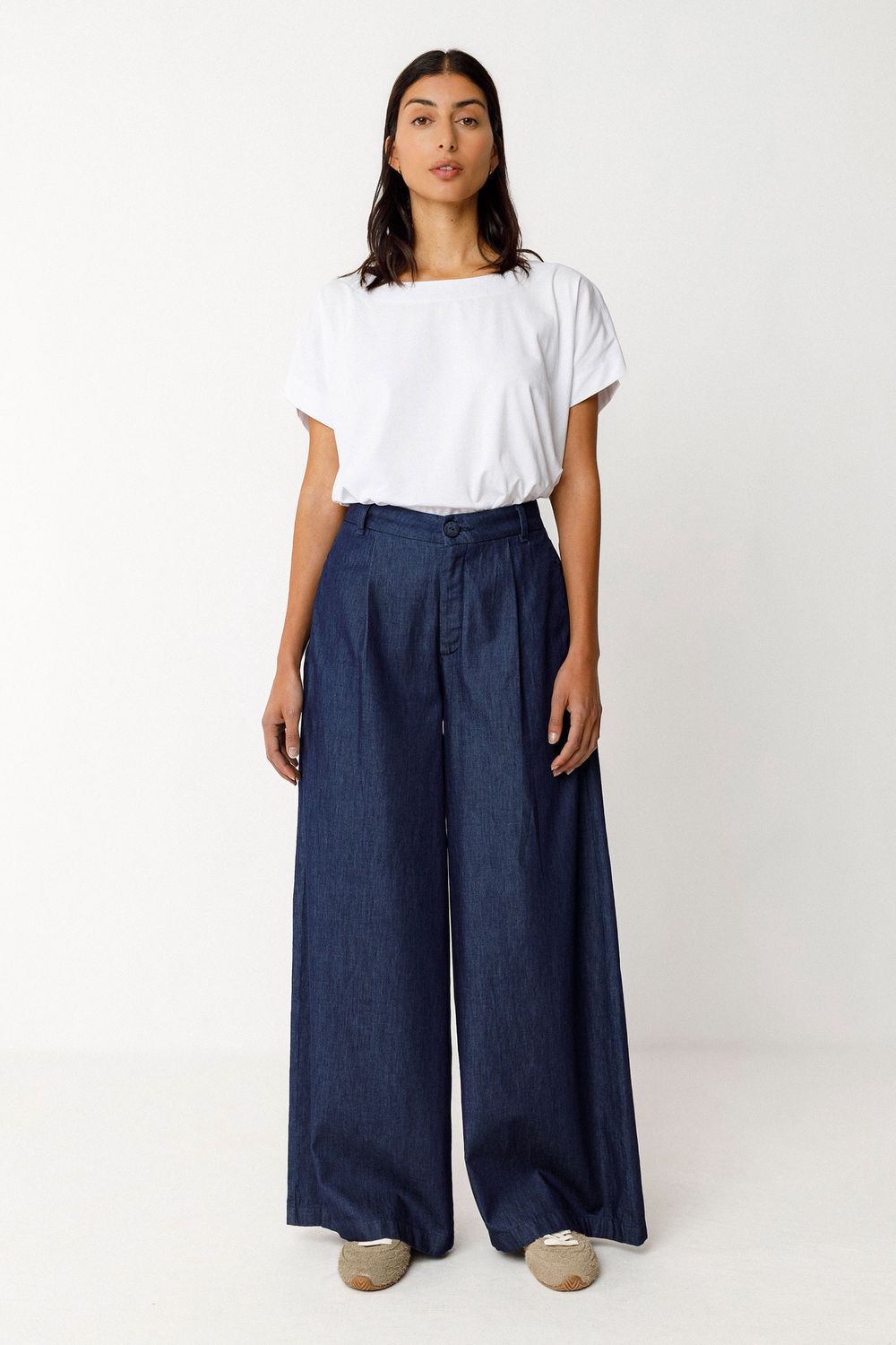 Ena - GOTS Trouser in Raw Denim, Size: 8, Style: STR0611-0DN