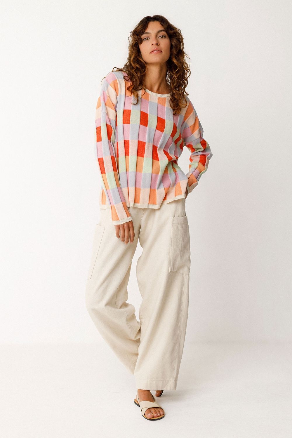 Bita - GOTS Sweater in Pink/Peach