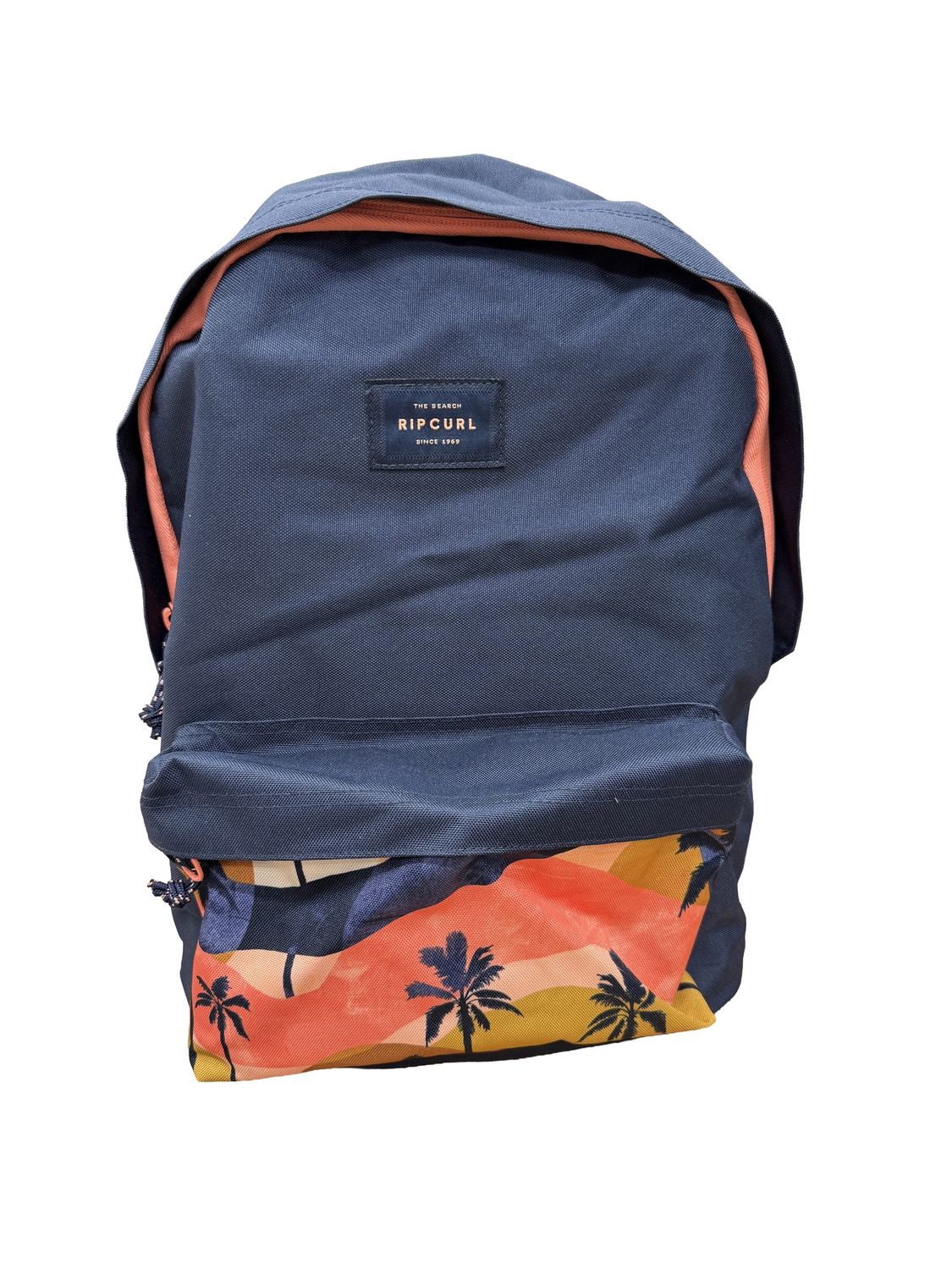 Dome 18L Backpack _ Pencil Case Navy/Peach, Colour: Navy/Peach