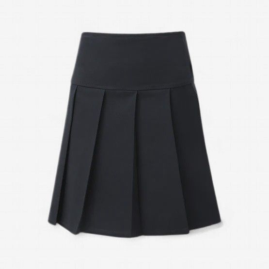 Girls Junior Drop Waist Knife Pleat Skirt | Navy, Size: Age 3/4, Style: DL977