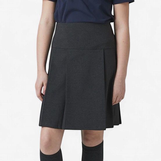 Girls Junior Drop Waist Pleated Skirt | Navy