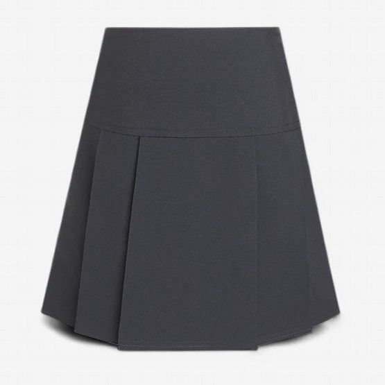 Girls Junior Drop Waist Pleated Skirt | Navy
