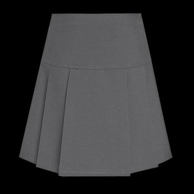 Girls Junior Drop Waist Pleated Skirt | Grey