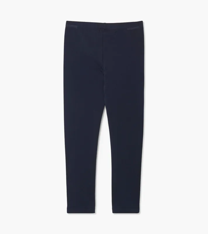 Girls Navy Cozy Leggings