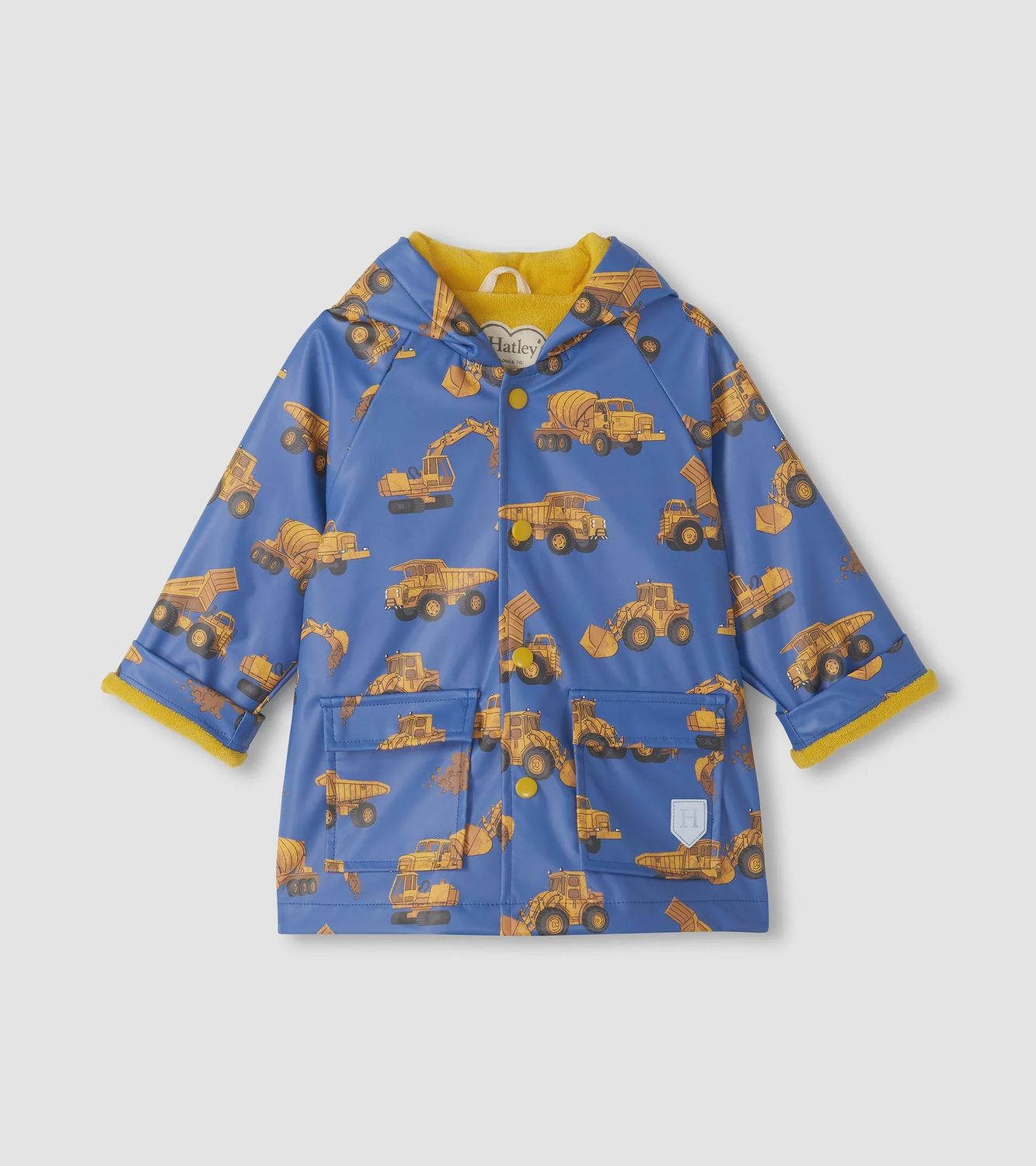 Baby &amp; Toddler Boys Construction Trucks Raincoat, Size: 12-18M, Style: F26CTT1317