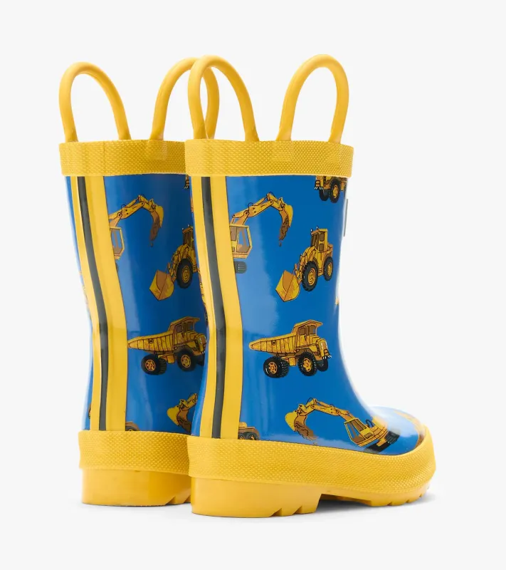 Toddler Boys Construction Trucks Wellies