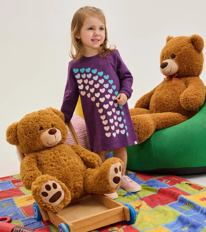 Baby &amp; Toddler Girls Majesty Hearts Teddy Bear Dress