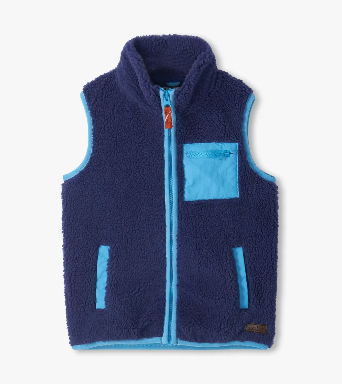 Boys Patriot Blue Faux Sherpa Vest, Size: 4Y, Style: F26PBK1987