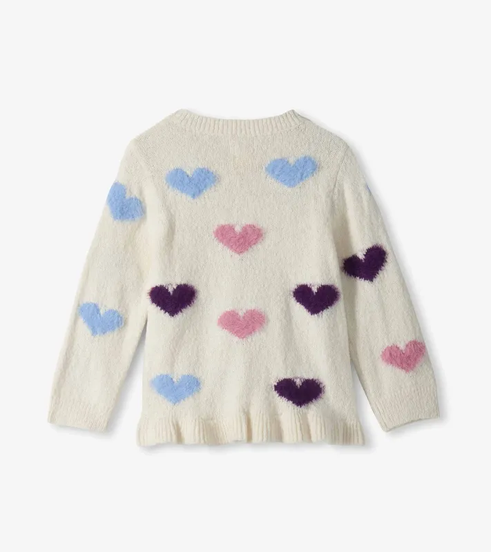 Baby &amp; Toddler Girls Pretty Hearts Sweater