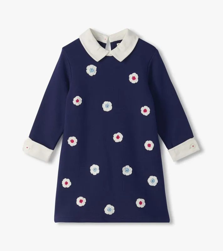 Girls Patriot Blue Preppy Dress