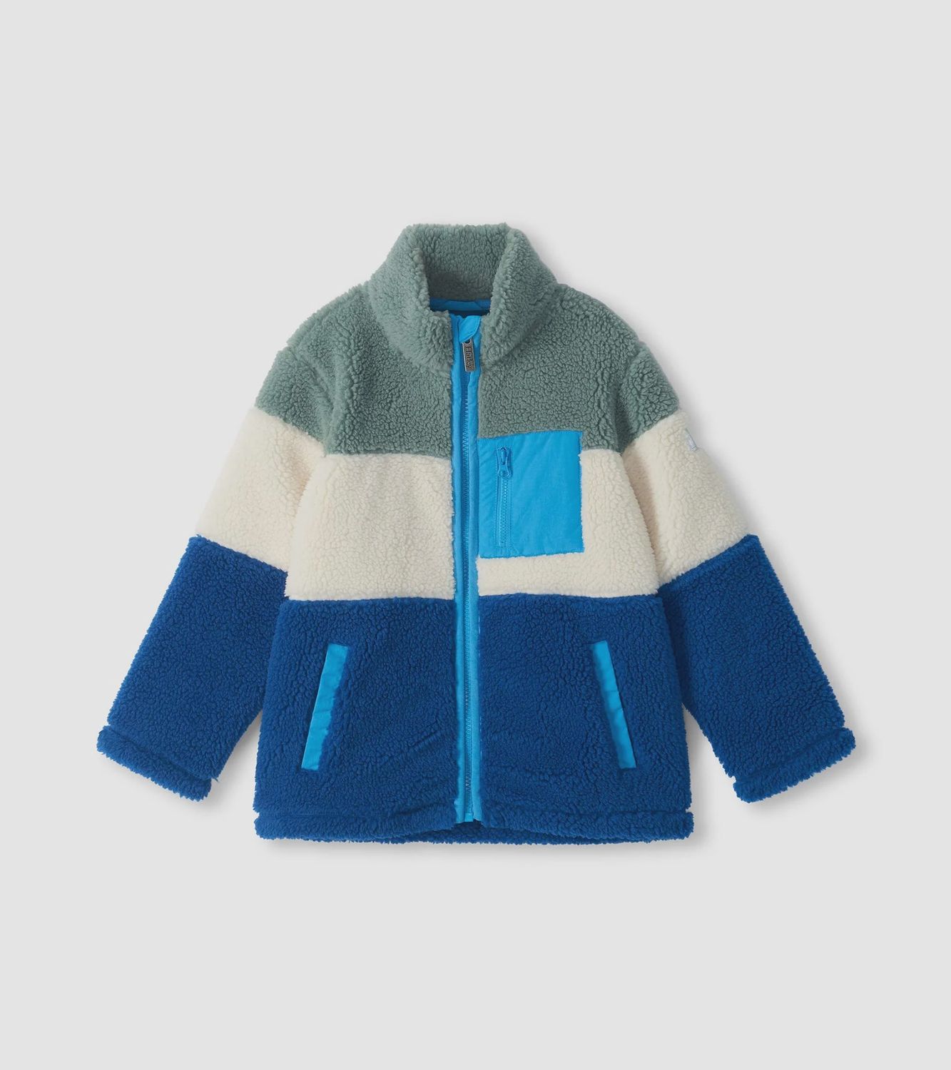 Boys Limoges Colourblock Faux Sherpa Jacket, Size: 4Y, Style: F26RSK1986