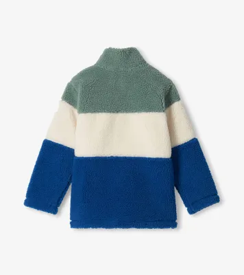 Boys Limoges Colourblock Faux Sherpa Jacket