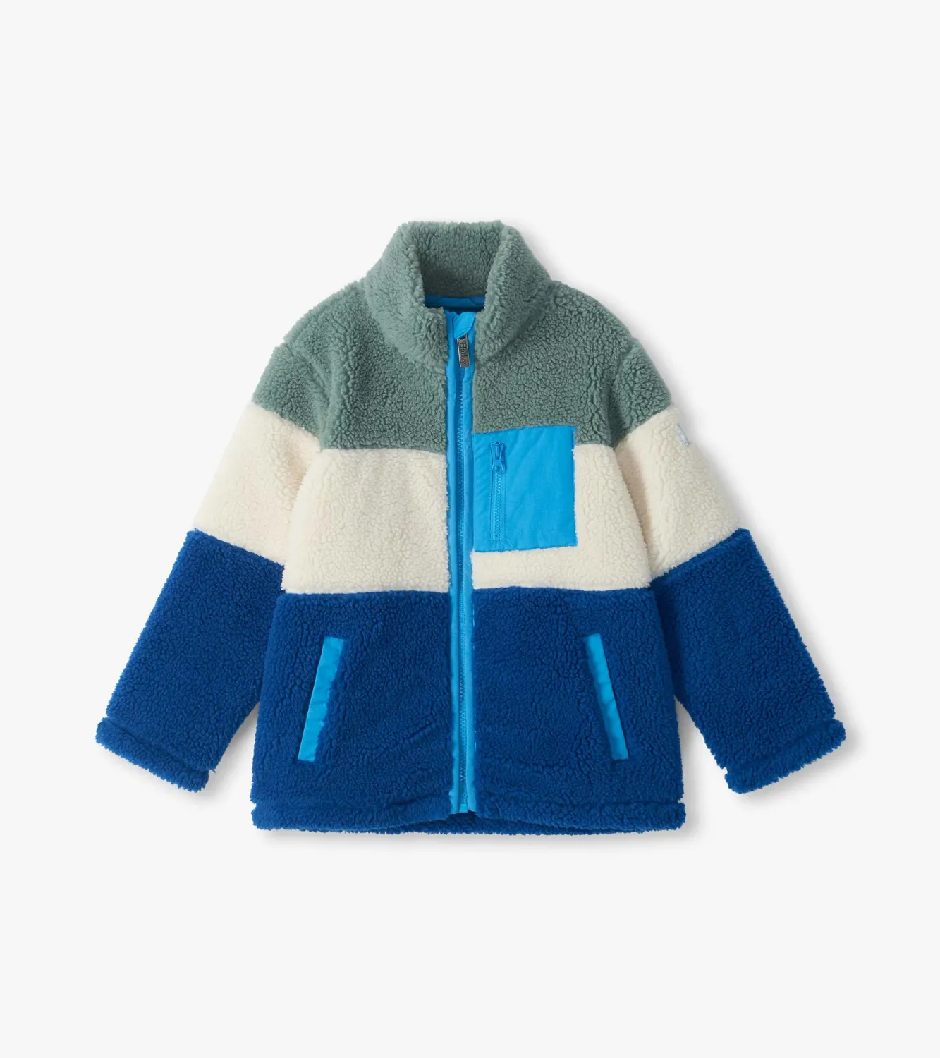 Boys Limoges Colourblock Faux Sherpa Jacket, Size: 4Y, Style: F26RSK1986