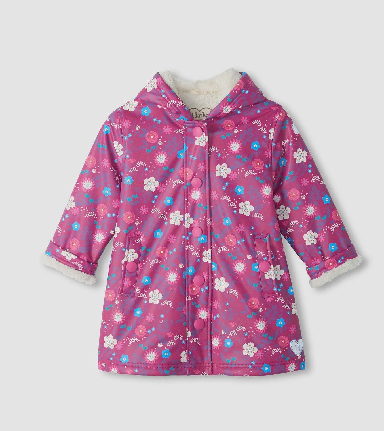 Girls Tiny Flowers Sherpa Lined Jacket, Size: 4Y, Style: F26TFK817