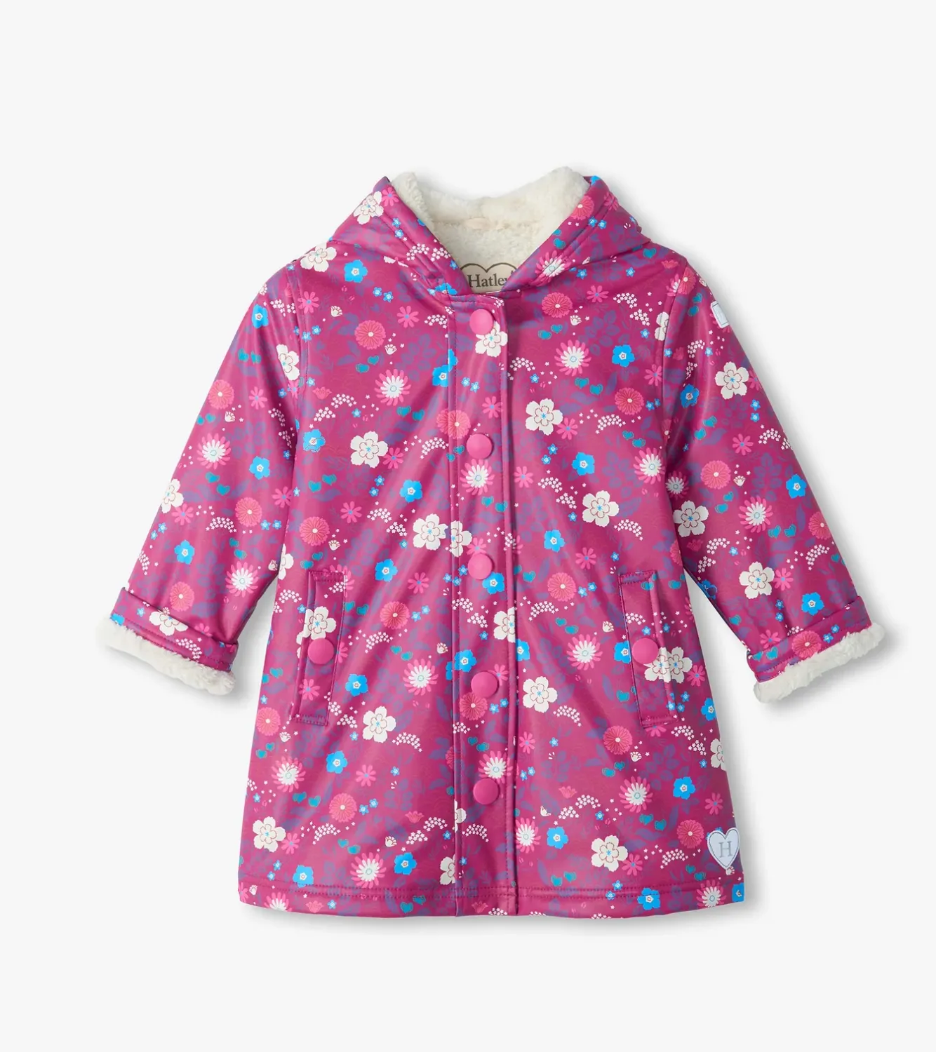 Girls Tiny Flowers Sherpa Lined Jacket, Size: 4Y, Style: F26TFK817