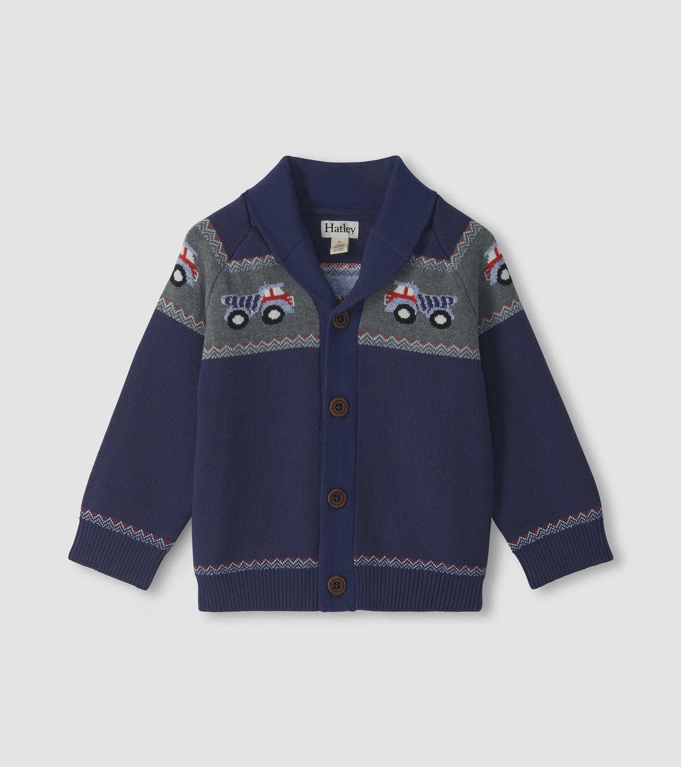 Baby &amp; Toddler Boys Trucks Shawl Collar Cardigan, Size: 6-9M, Style: F26TRT1674