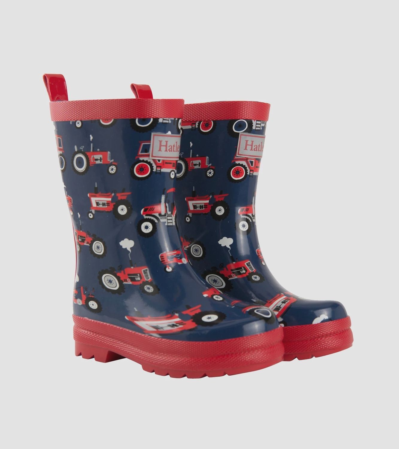 Red Farm Tractors Wellies, Size: 4 Toddler, Style: RB0TRAC003